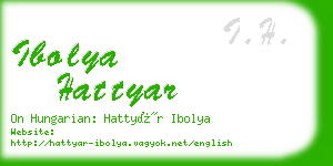 ibolya hattyar business card